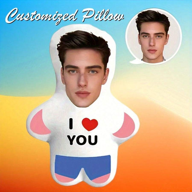Personalized I Love You Photo Pillow