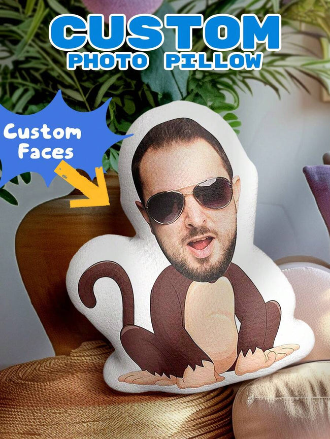 Custom Chimpanzee Face Pillow
