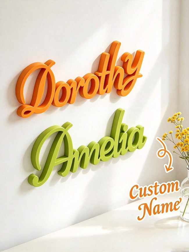Personalized Cursive Desk Nameplate