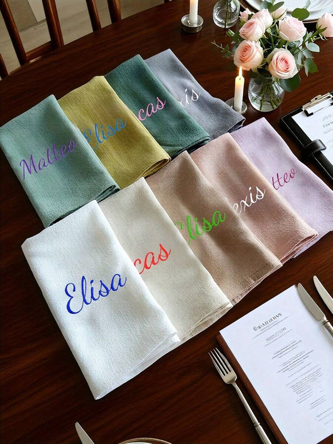 Personalized Embroidered Cloth Napkin