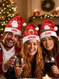Personalized Christmas Hat (10.6" X 15.35") Featuring A Santa, Snowman, Or Reindeer Design-Perfect For Holiday Party Decorations Or As A Custom Festive Gift For Friends And Family.