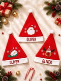 Personalized Christmas Hat (10.6" X 15.35") Featuring A Santa, Snowman, Or Reindeer Design-Perfect For Holiday Party Decorations Or As A Custom Festive Gift For Friends And Family.