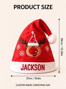 Personalized Christmas Hat (10.6" X 15.35") Featuring A Santa, Snowman, Or Reindeer Design-Perfect For Holiday Party Decorations Or As A Custom Festive Gift For Friends And Family.