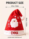 Personalized Christmas Hat (10.6" X 15.35") Featuring A Santa, Snowman, Or Reindeer Design-Perfect For Holiday Party Decorations Or As A Custom Festive Gift For Friends And Family.