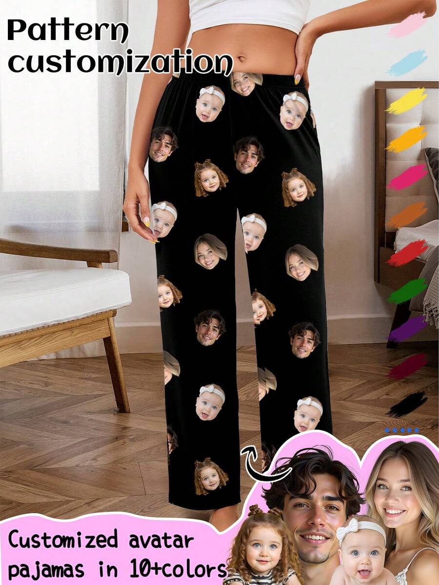 Customized Women's Sleepwear, Customizable With Any Unique Pattern As A Holiday Gift, Suitable For Couples, Friends, Holiday Parties, Christmas