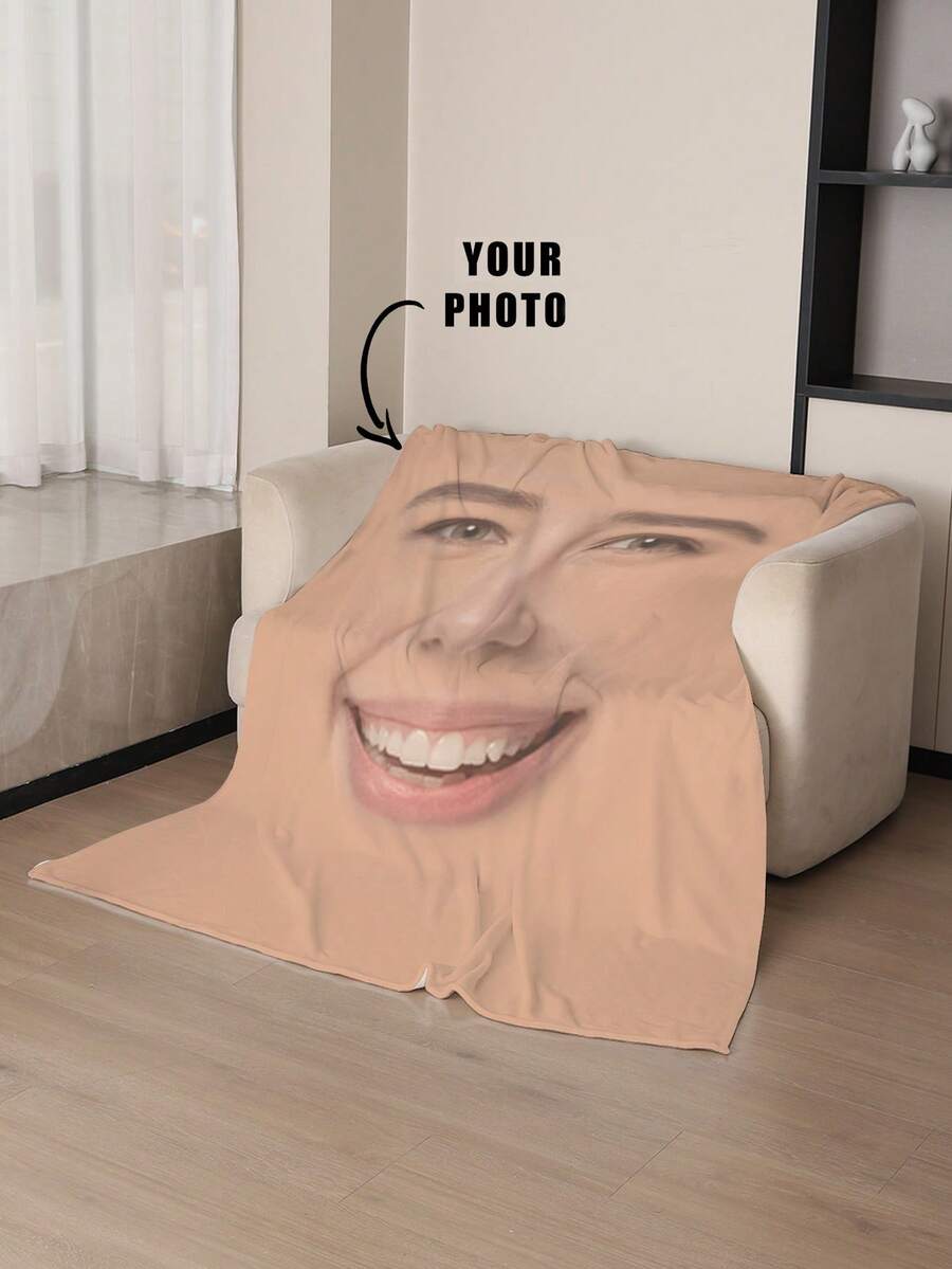 Personalized Family Photo Throw Blanket
