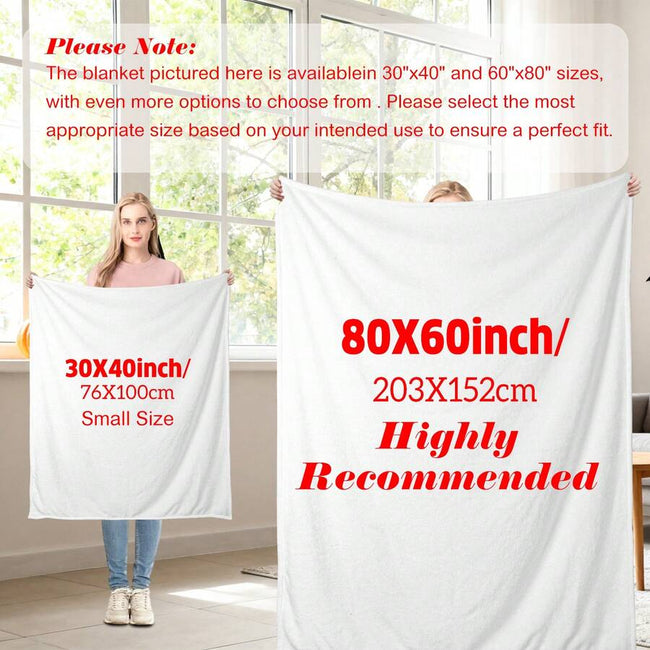1pc Custom Photo Blanket, Personalized Print Flannel Throw Blanket,Christmas Day Gift For Family Boyfriend Girlfriend,Christmas Blanket & Halloween Blanket, Anniversary,Wedding Celebration,Couple Present,Home Room Decoration,Suit For Couch Sofa Bed