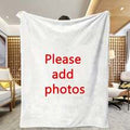 1pc Custom Photo Blanket, Personalized Print Flannel Throw Blanket,Christmas Day Gift For Family Boyfriend Girlfriend,Christmas Blanket & Halloween Blanket, Anniversary,Wedding Celebration,Couple Present,Home Room Decoration,Suit For Couch Sofa Bed