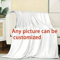 1pc Custom Photo Blanket, Personalized Print Flannel Throw Blanket,Christmas Day Gift For Family Boyfriend Girlfriend,Christmas Blanket & Halloween Blanket, Anniversary,Wedding Celebration,Couple Present,Home Room Decoration,Suit For Couch Sofa Bed