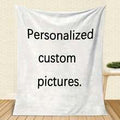 1pc Custom Photo Blanket, Personalized Print Flannel Throw Blanket,Christmas Day Gift For Family Boyfriend Girlfriend,Christmas Blanket & Halloween Blanket, Anniversary,Wedding Celebration,Couple Present,Home Room Decoration,Suit For Couch Sofa Bed