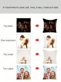1pc Customized Couple Photo DIY Personalized Single-Sided Printed Pillowcase (Pillow Insert Not Included) Wedding Anniversary Birthday Gift Bohemian Style Decor, Aesthetic