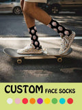Custom Photo Socks - Mid-Calf Socks, Replaceable Face Image, Breathable And Comfortable; Couples, Mother's Day, Father's Day, Groomsmen, Humorous And Funny Gift