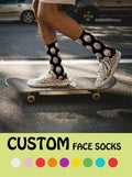 Custom Photo Socks - Mid-Calf Socks, Replaceable Face Image, Breathable And Comfortable; Couples, Mother's Day, Father's Day, Groomsmen, Humorous And Funny Gift