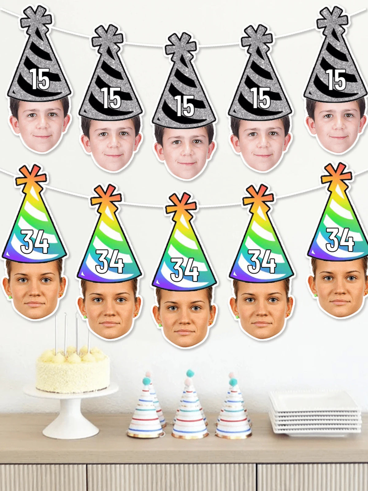 Personalized Birthday Face Photo Banner