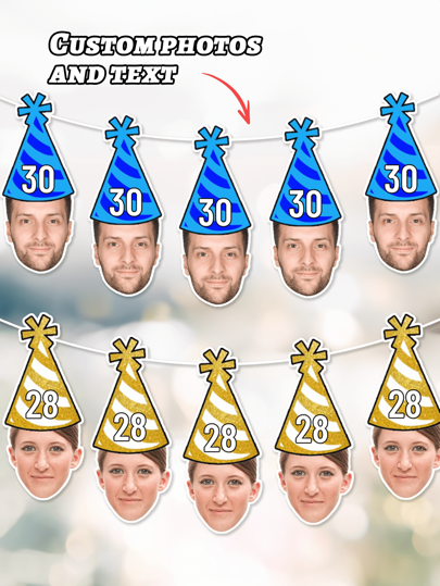 Personalized Birthday Face Photo Banner