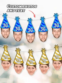 Personalized Birthday Face Photo Banner