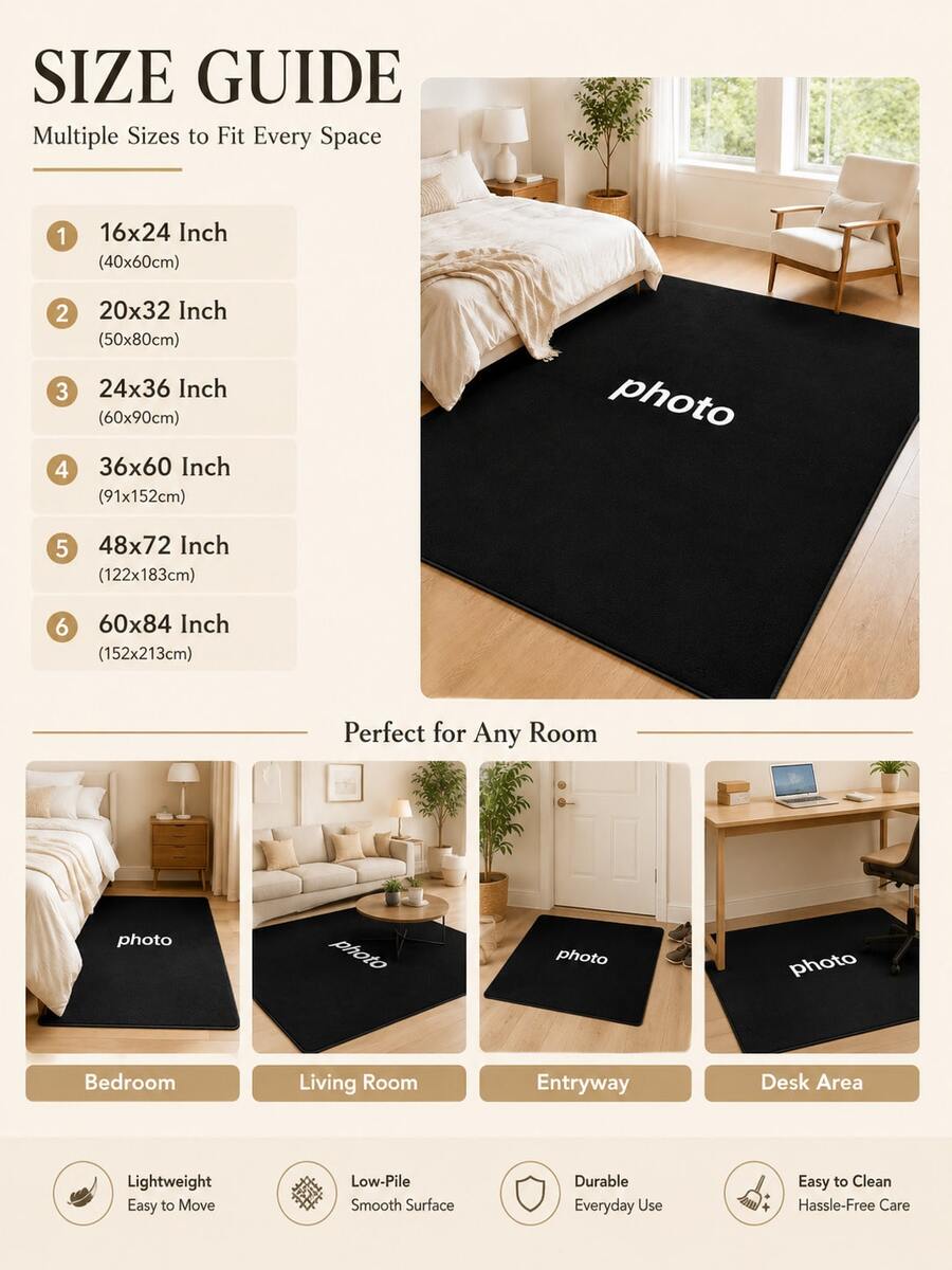1pc Custom Photo Floor Mat | Personalized Non-Slip, Reusable, Machine Washable, Anti-Fading, Polyester, For Bedroom Living Room Kitchen Bathroom Laundry Room, Housewarming Gift, Personalized Gifts, Doormats, Indoor Outdoor Use, Aesthetic Home