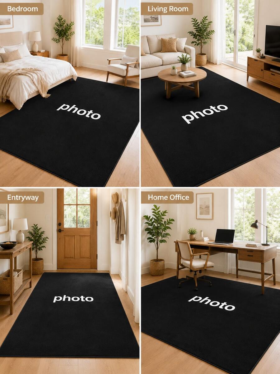 1pc Custom Photo Floor Mat | Personalized Non-Slip, Reusable, Machine Washable, Anti-Fading, Polyester, For Bedroom Living Room Kitchen Bathroom Laundry Room, Housewarming Gift, Personalized Gifts, Doormats, Indoor Outdoor Use, Aesthetic Home
