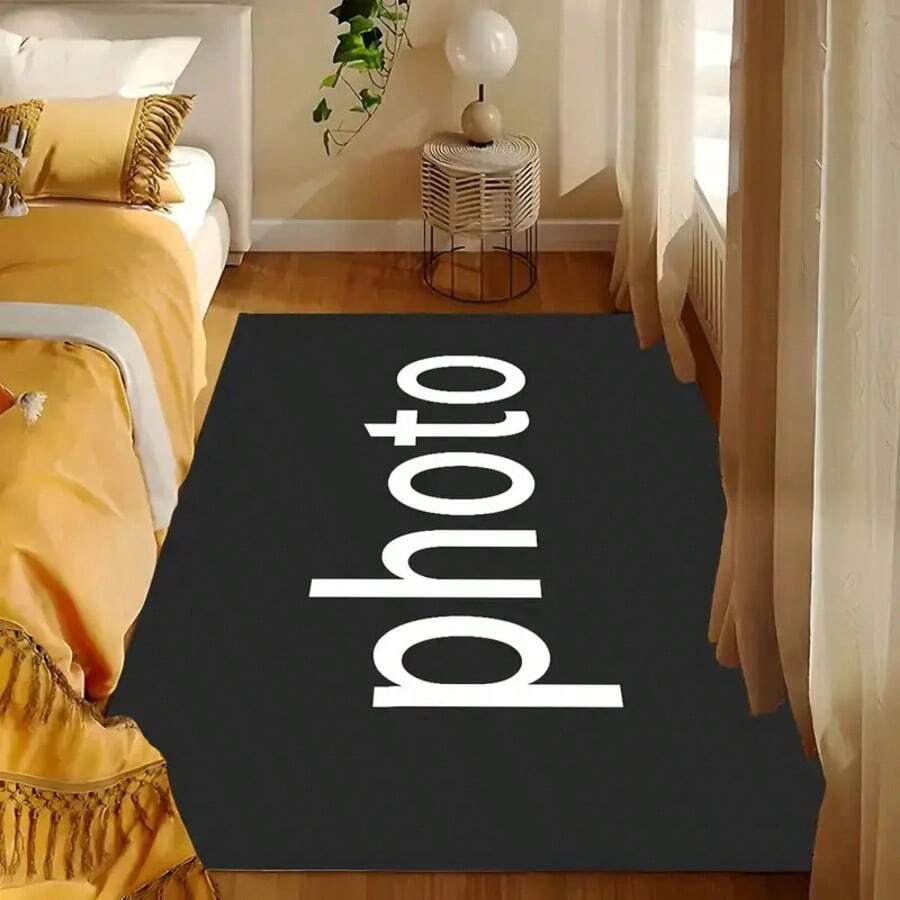 1pc Custom Photo Floor Mat | Personalized Non-Slip, Reusable, Machine Washable, Anti-Fading, Polyester, For Bedroom Living Room Kitchen Bathroom Laundry Room, Housewarming Gift, Personalized Gifts, Doormats, Indoor Outdoor Use, Aesthetic Home