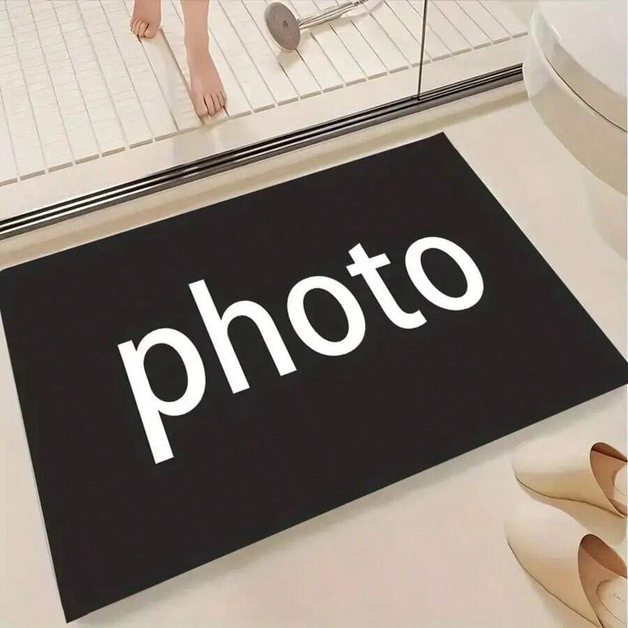 1pc Custom Photo Floor Mat | Personalized Non-Slip, Reusable, Machine Washable, Anti-Fading, Polyester, For Bedroom Living Room Kitchen Bathroom Laundry Room, Housewarming Gift, Personalized Gifts, Doormats, Indoor Outdoor Use, Aesthetic Home