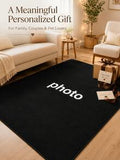 1pc Custom Photo Floor Mat | Personalized Non-Slip, Reusable, Machine Washable, Anti-Fading, Polyester, For Bedroom Living Room Kitchen Bathroom Laundry Room, Housewarming Gift, Personalized Gifts, Doormats, Indoor Outdoor Use, Aesthetic Home