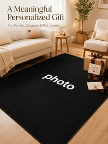 1pc Custom Photo Floor Mat | Personalized Non-Slip, Reusable, Machine Washable, Anti-Fading, Polyester, For Bedroom Living Room Kitchen Bathroom Laundry Room, Housewarming Gift, Personalized Gifts, Doormats, Indoor Outdoor Use, Aesthetic Home