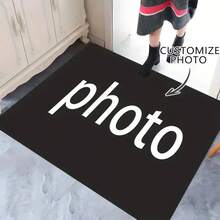 1pc Custom Photo Floor Mat | Personalized Non-Slip, Reusable, Machine Washable, Anti-Fading, Polyester, For Bedroom Living Room Kitchen Bathroom Laundry Room, Housewarming Gift, Personalized Gifts, Doormats, Indoor Outdoor Use, Aesthetic Home