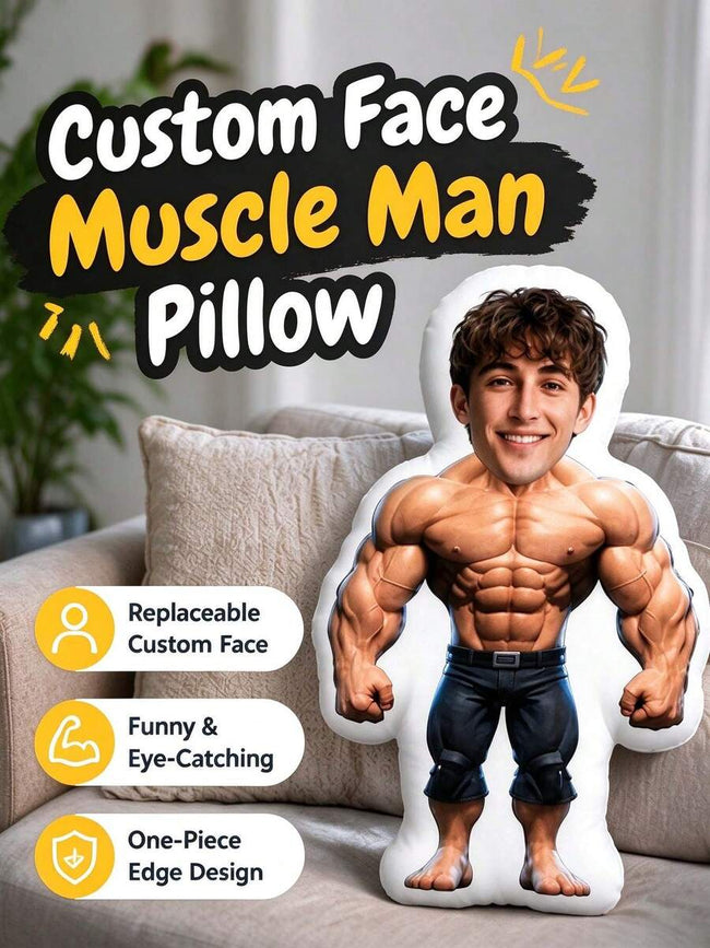 1 DIY Personalized Photo Pillow Cushion Sofa Bedroom Home Decoration Holiday Couple Pet Commemoration Father's Day Mother's Day Halloween Valentine's Day Thanksgiving Easter April Fool's Day Unique And Fun Toy Gift, Birthday Gift, Emotional Support