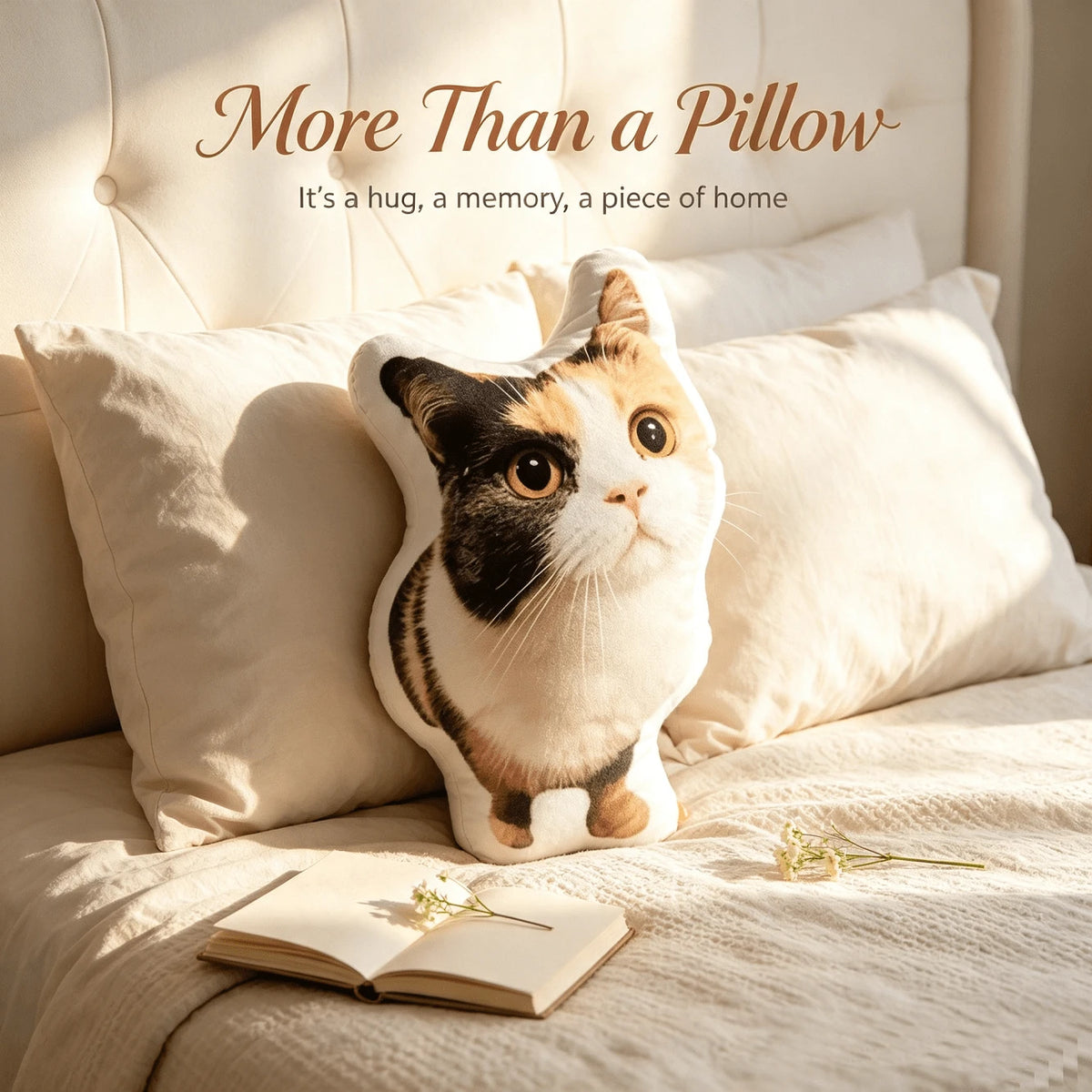 DIY Personalized Photo Pillow, Custom Sofa Bedroom Home Decor, Pet Memorial Gift, Personalized Birthday Souvenir, Accent Throw Pillow
