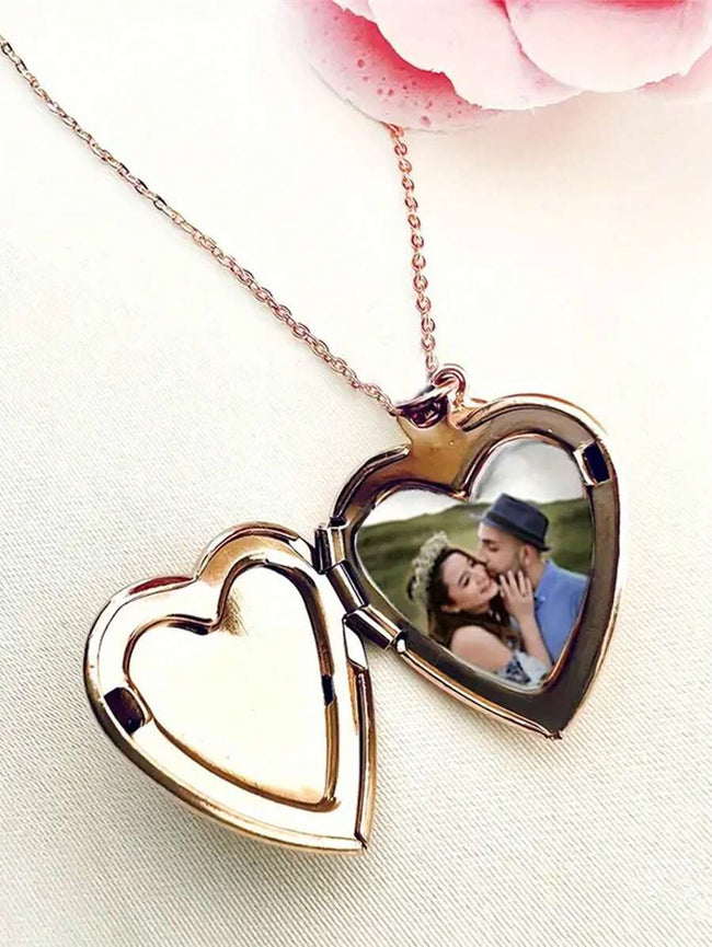 Personalized Photo Love Pendant Necklace, Stainless Steel Photo Jewelry For Women, Stainless Steel Accessories, Anniversary Gift