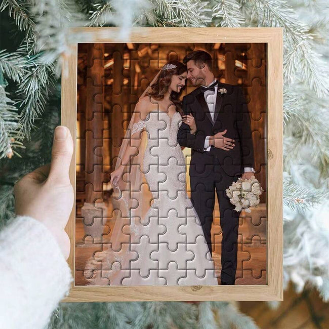 1pc Personalized Photo Portrait Puzzle, Couple Portrait Puzzle, Travel Memory Photo Puzzle, Anniversary Customized Photo Puzzle, Graduation Class Photo Puzzle, Family Gathering Customized Puzzle, Birthday Gift, Customized Photo Puzzle