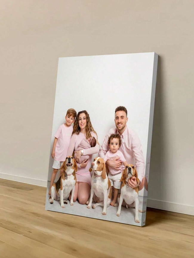 Customized Canvas Photo With DIY Wooden Frame Or Frameless Poster, Personalized Photo For Your Loved Ones, Family, Friends And Pets, Large Size Home Decor, Can Be Customized As Wedding/Anniversary, Mother's Day, Father's Day, Birthday, Graduation Gift, Customized Wall Art,Home Decor Living Room ,2026-Collection