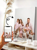 Customized Canvas Photo With DIY Wooden Frame Or Frameless Poster, Personalized Photo For Your Loved Ones, Family, Friends And Pets, Large Size Home Decor, Can Be Customized As Wedding/Anniversary, Mother's Day, Father's Day, Birthday, Graduation Gift, Customized Wall Art,Home Decor Living Room ,2026-Collection