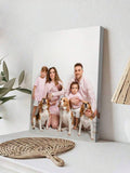 Customized Canvas Photo With DIY Wooden Frame Or Frameless Poster, Personalized Photo For Your Loved Ones, Family, Friends And Pets, Large Size Home Decor, Can Be Customized As Wedding/Anniversary, Mother's Day, Father's Day, Birthday, Graduation Gift, Customized Wall Art,Home Decor Living Room ,2026-Collection