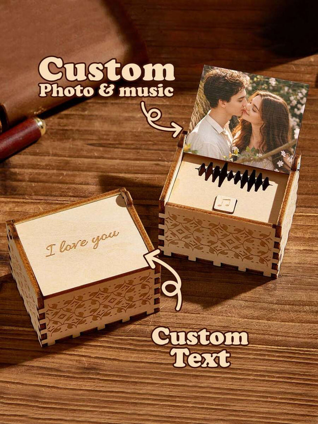 Personalized Engraved Wooden Photo Keepsake
