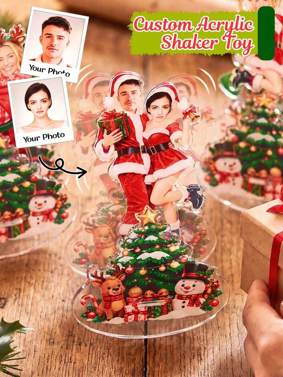 Personalized Christmas Photo Wobble Stand