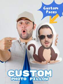 Custom Chimpanzee Face Pillow