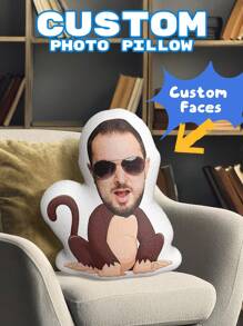 Custom Chimpanzee Face Pillow