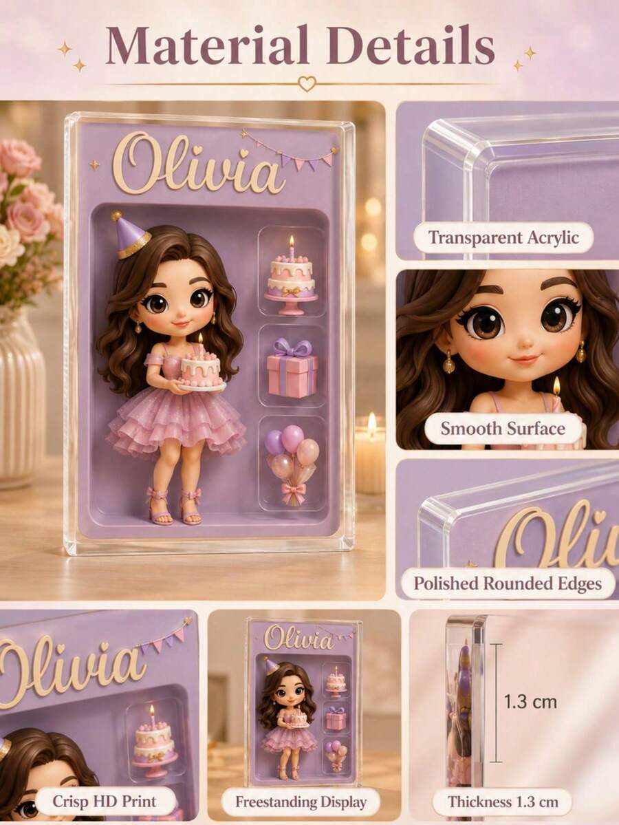 Custom Cartoon Portrait Acrylic Block