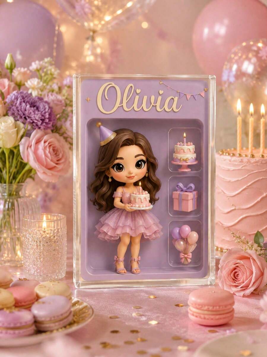 Custom Cartoon Portrait Acrylic Block