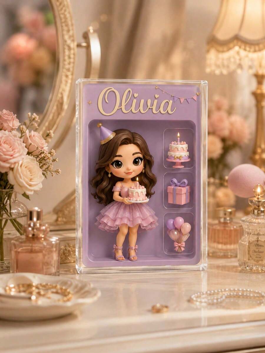 Custom Cartoon Portrait Acrylic Block