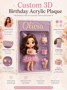 Custom Cartoon Portrait Acrylic Block