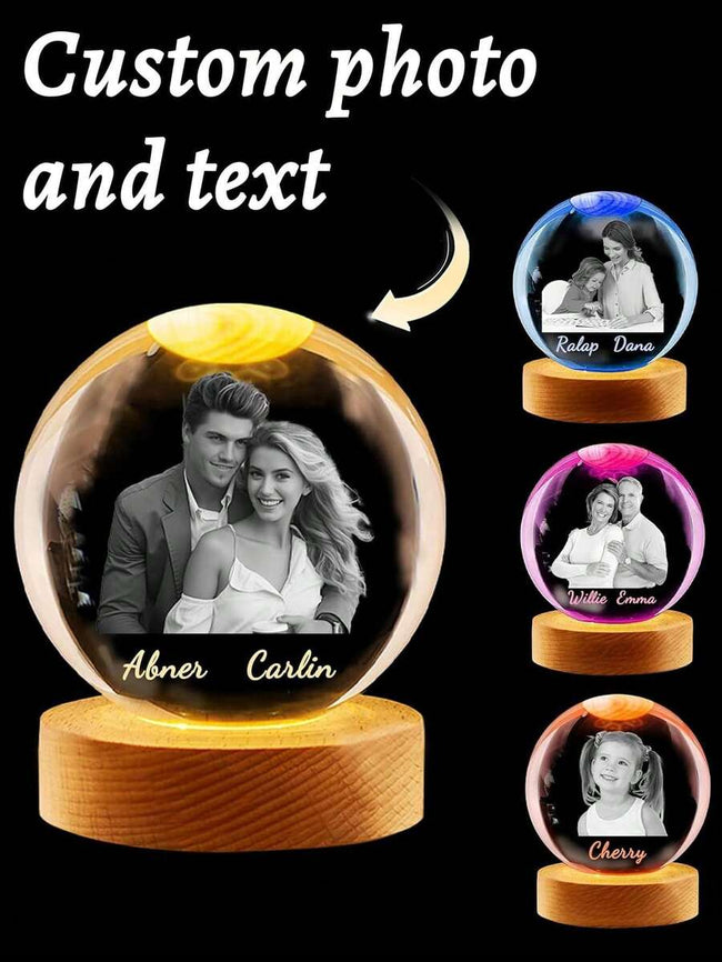 Personalized Photo Crystal Night Light