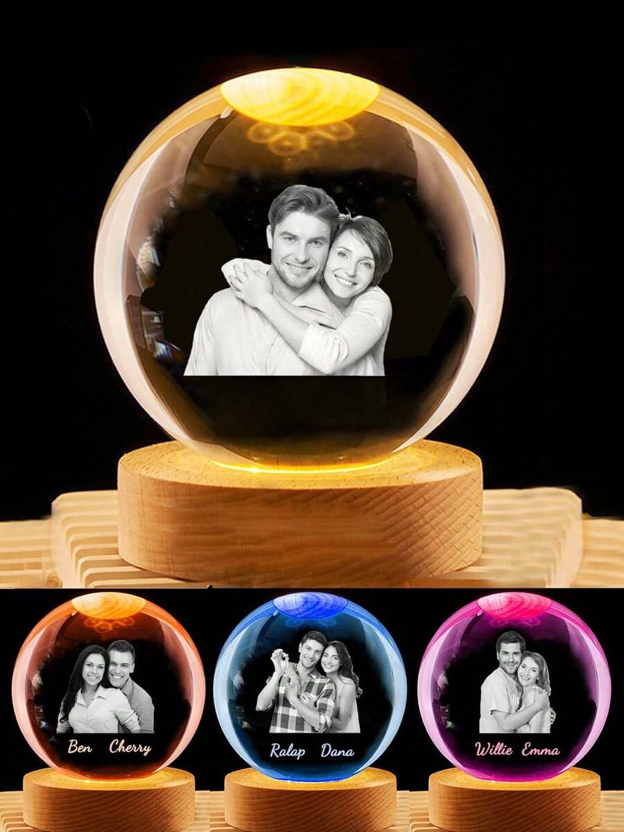 Personalized Photo Crystal Night Light