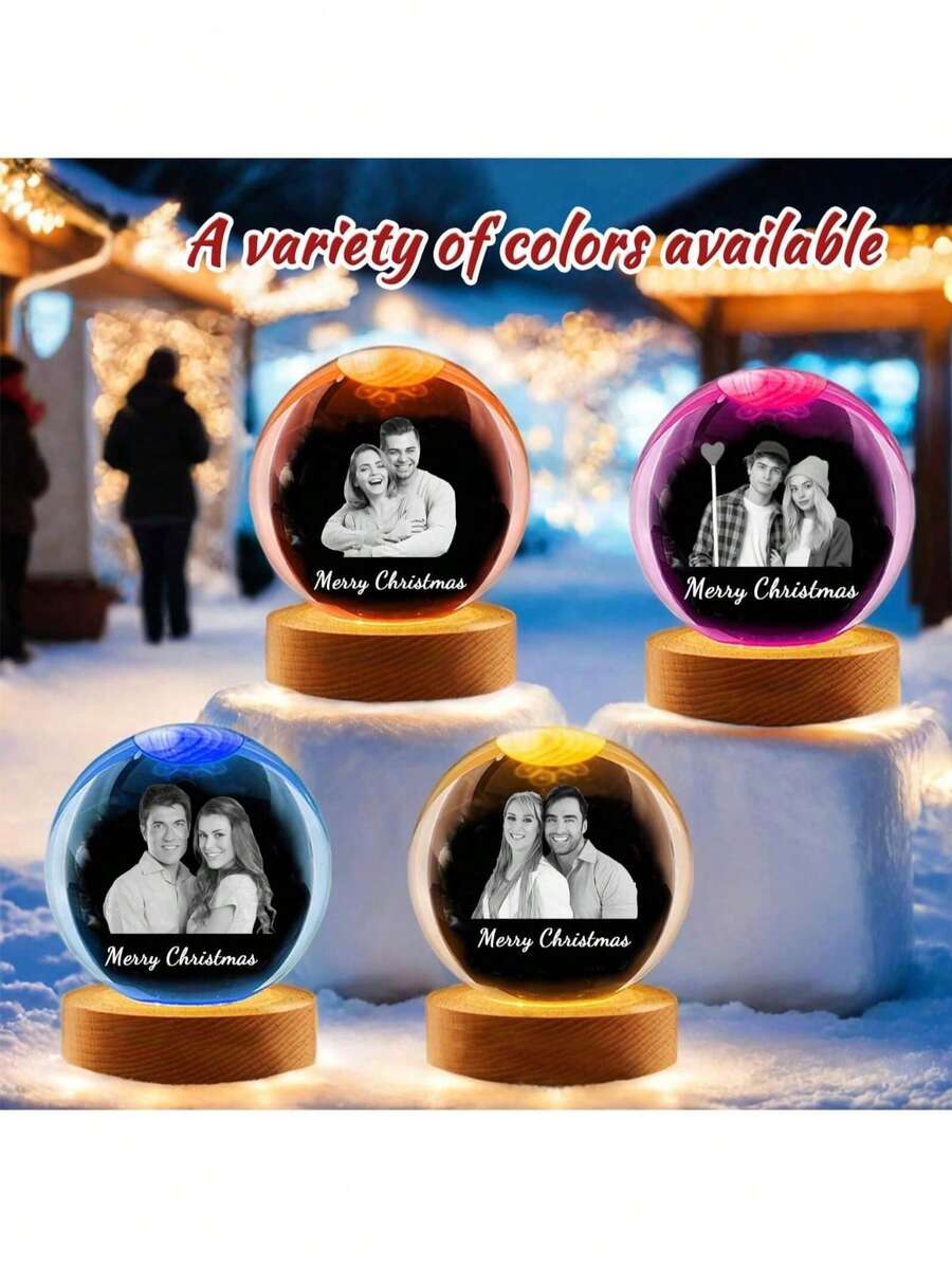 Personalized Photo Crystal Night Light