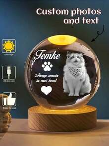 Personalized Photo Crystal Night Light