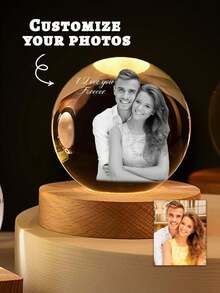Personalized Photo Crystal Night Light