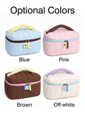 Personalized Embroidered Quilted Makeup Bag