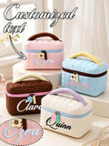 Personalized Embroidered Quilted Makeup Bag