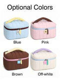 Personalized Embroidered Quilted Makeup Bag